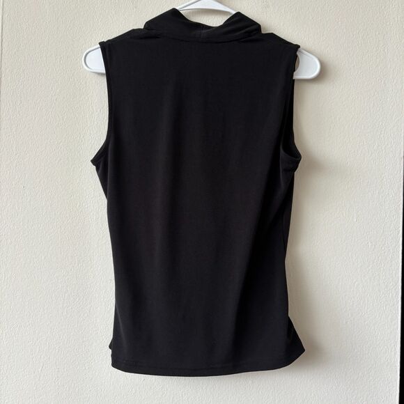 Banana Republic Sleeveless Black Criss Cross Front Top - Size Small - Picture 2 of 7